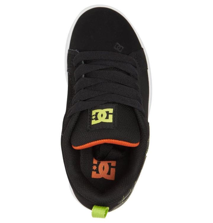 DC Court Graffik Youth Shoes | Black/Green/Yellow