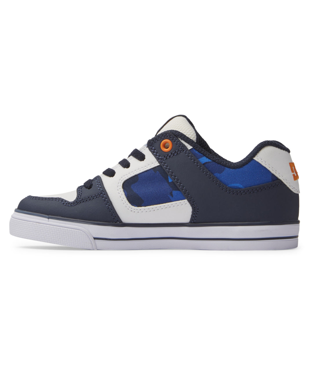 DC Pure Elastic Youth Shoes | Shady Blue/Orange