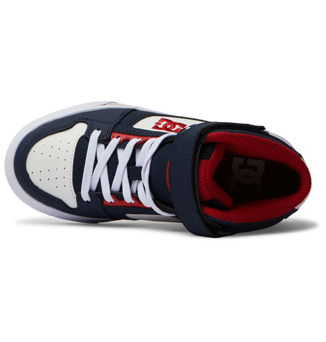 DC Pure High-Top EV Youth Shoes | Navy/Athletic Red