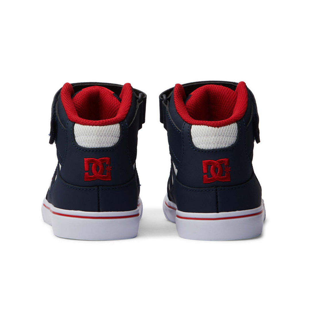 DC Pure High-Top EV Youth Shoes | Navy/Athletic Red