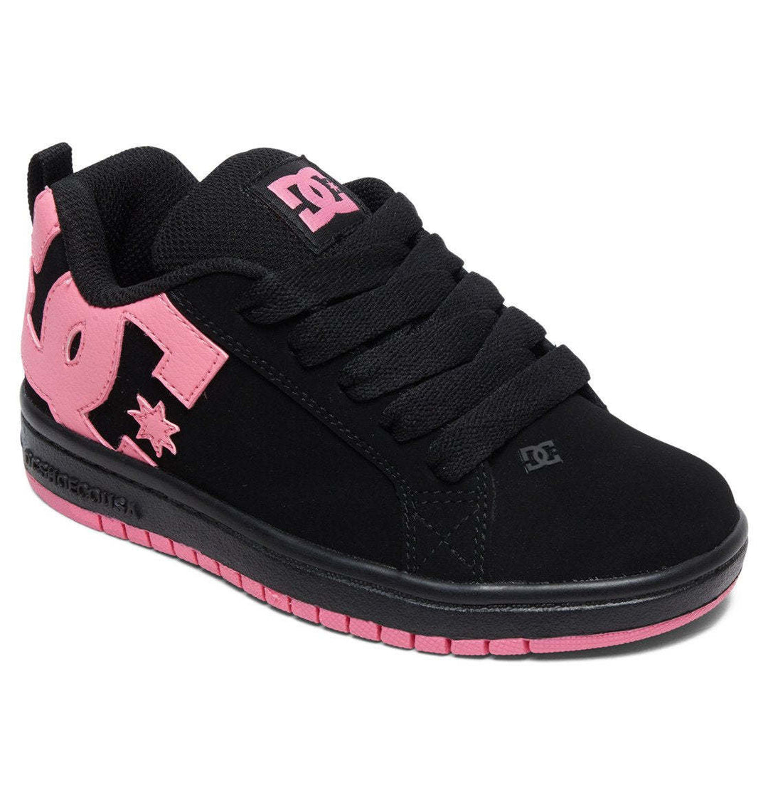 DC Court Graffik Youth Shoes | Black/Pink