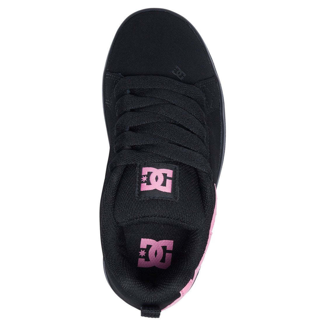 DC Court Graffik Youth Shoes | Black/Pink