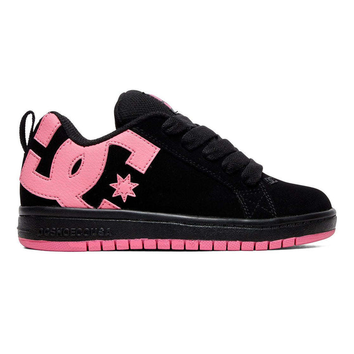 DC Court Graffik Youth Shoes | Black/Pink