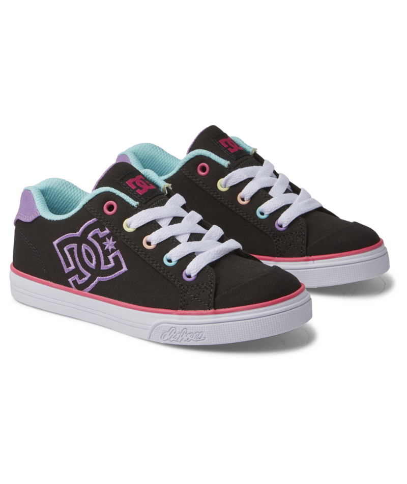 DC Chelsea Youth Shoes | Black/Multi Stripe