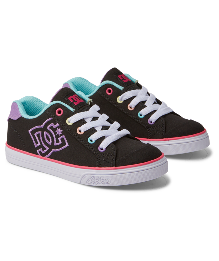 DC Chelsea Youth Shoes | Black/Multi Stripe