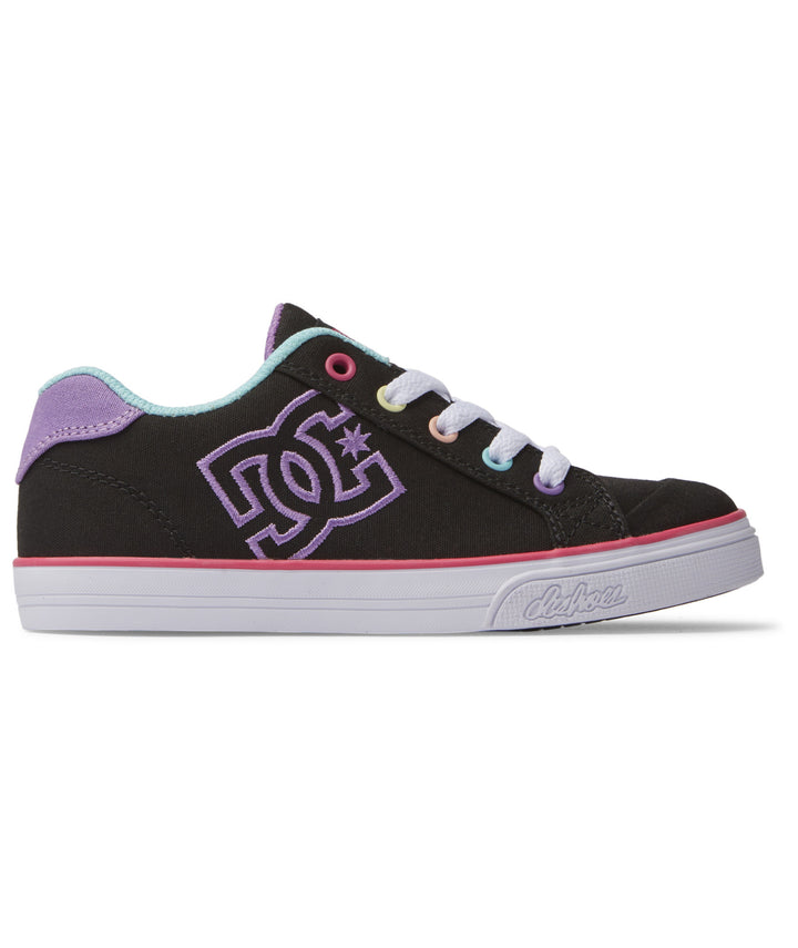 DC Chelsea Youth Shoes | Black/Multi Stripe