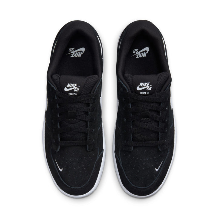 Nike SB Force 58 Unisex Shoes | Black/White-Black