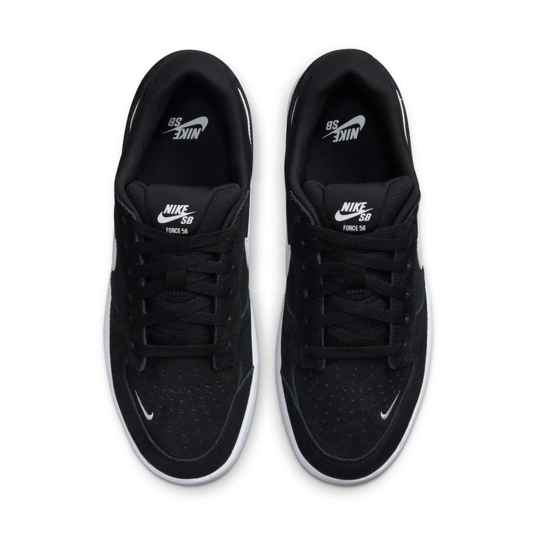 Nike SB Force 58 Unisex Shoes | Black/White-Black