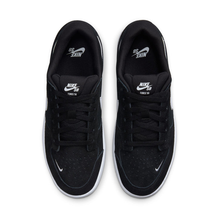 Nike SB Force 58 Unisex Shoes | Black/White-Black