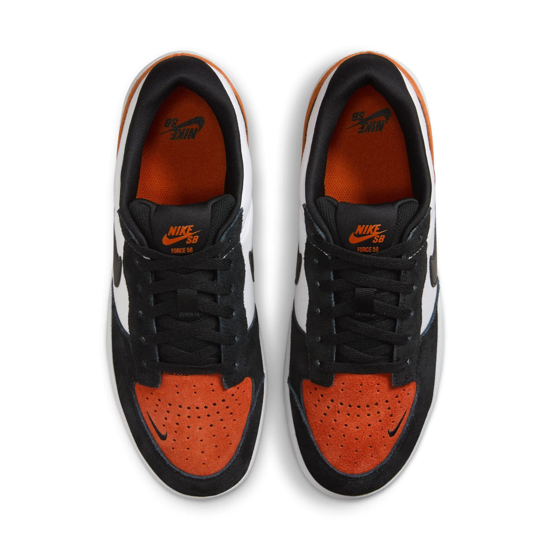 Nike SB Force 58 Unisex Shoes | White/Black-Cosmic Clay