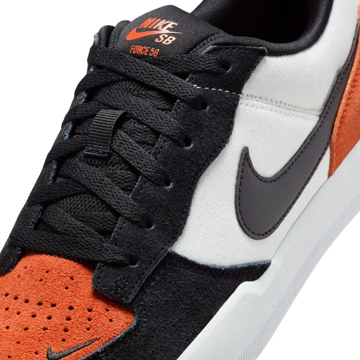 Nike SB Force 58 Unisex Shoes | White/Black-Cosmic Clay