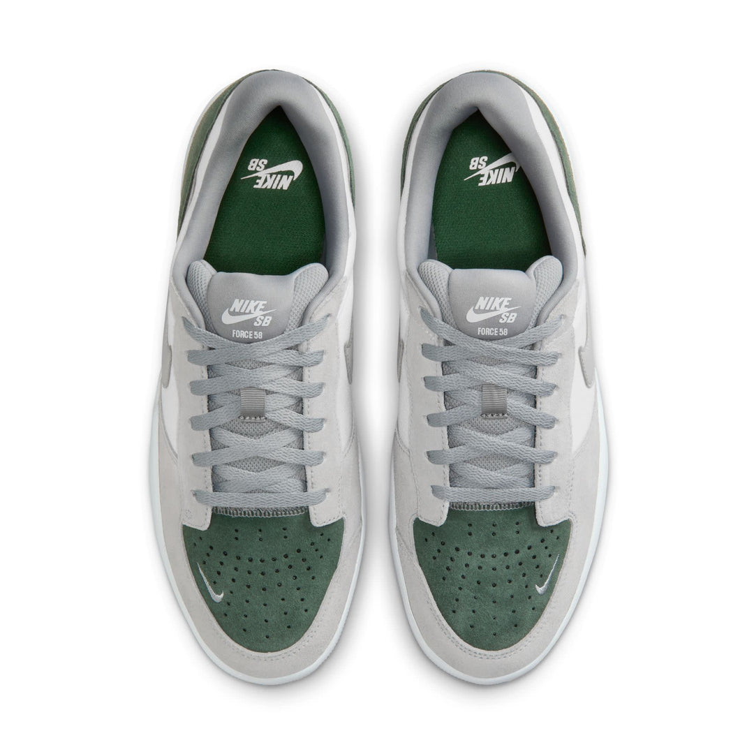 Nike SB Force 58 Unisex Shoes | White/Flat Silver-Fir