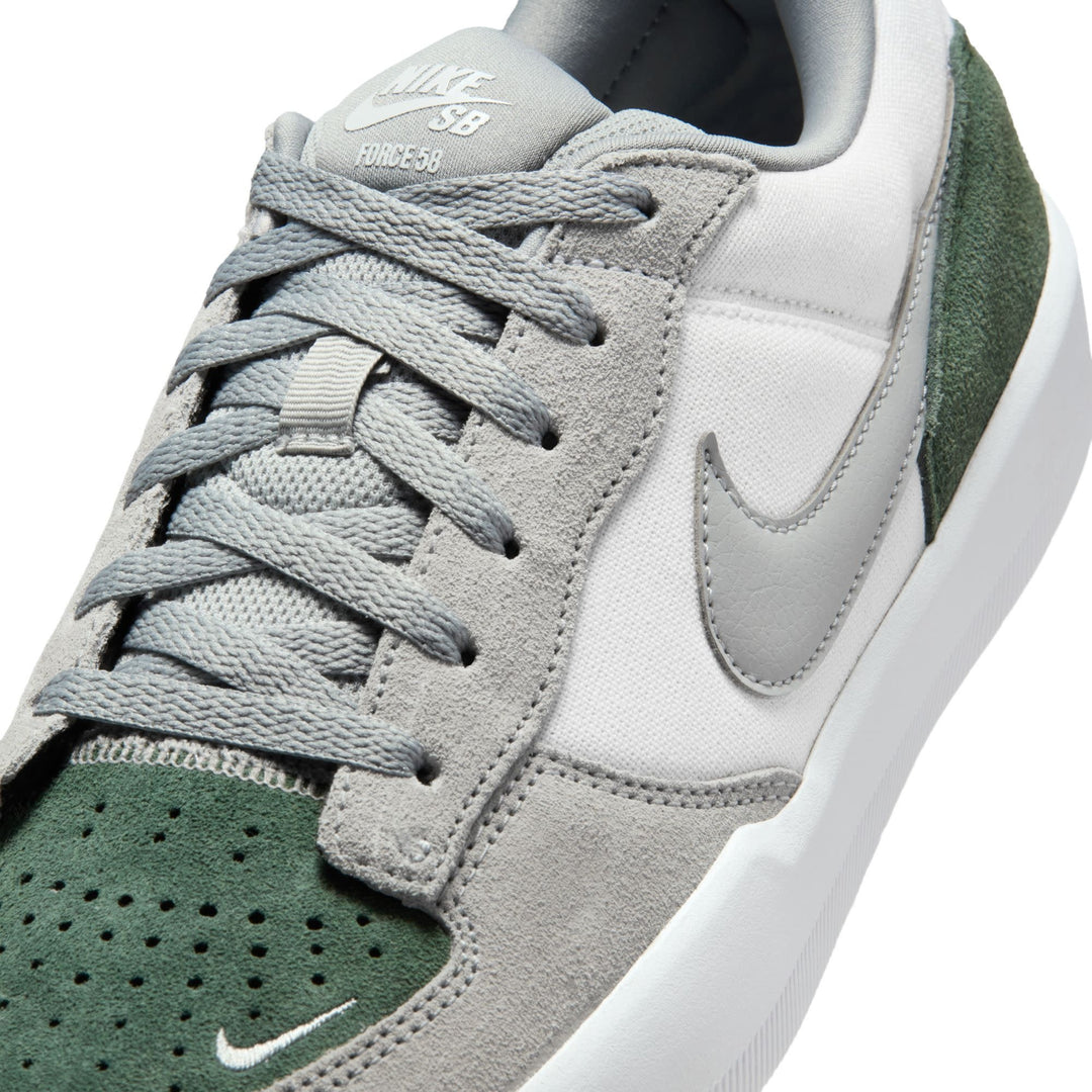 Nike SB Force 58 Unisex Shoes | White/Flat Silver-Fir