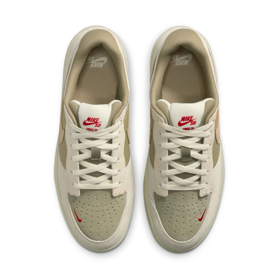 Nike SB Force 58 Unisex Shoes | Coconut Milk/Linen-Olive