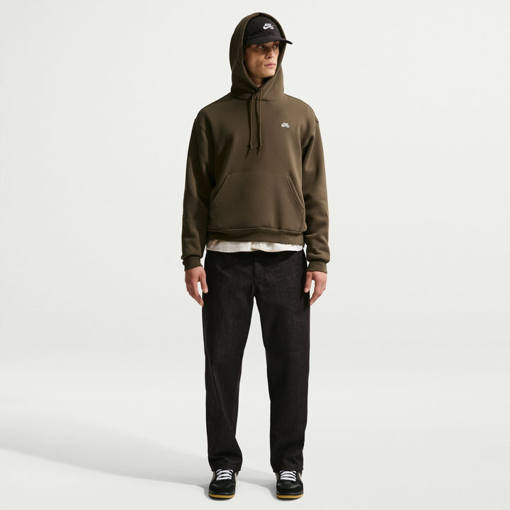 Nike SB Hd Essential Logo Fleece Pullover (Unisex) | Dark Hazel/White