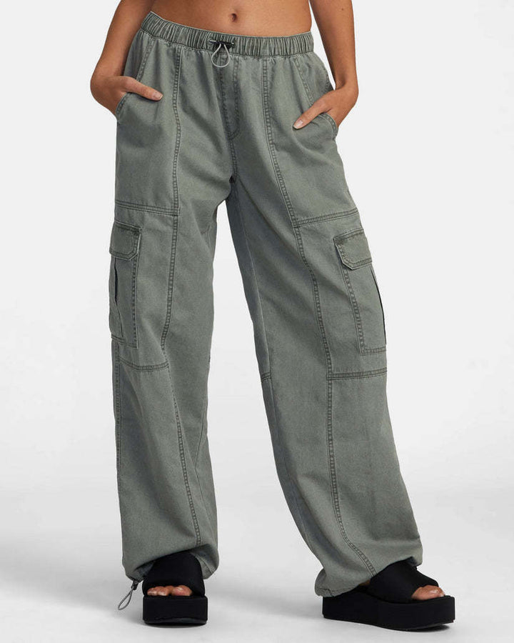 Rvca Stowaway Cargo Pant (Womens) | Olive