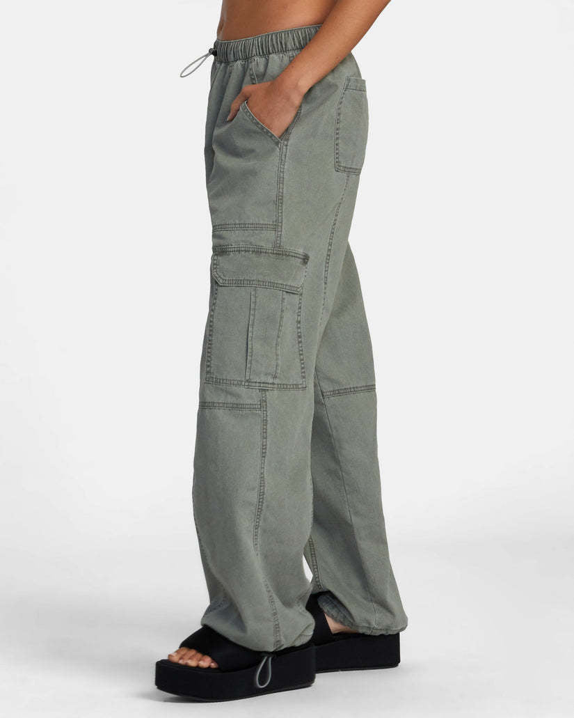 Rvca Stowaway Cargo Pant (Womens) | Olive