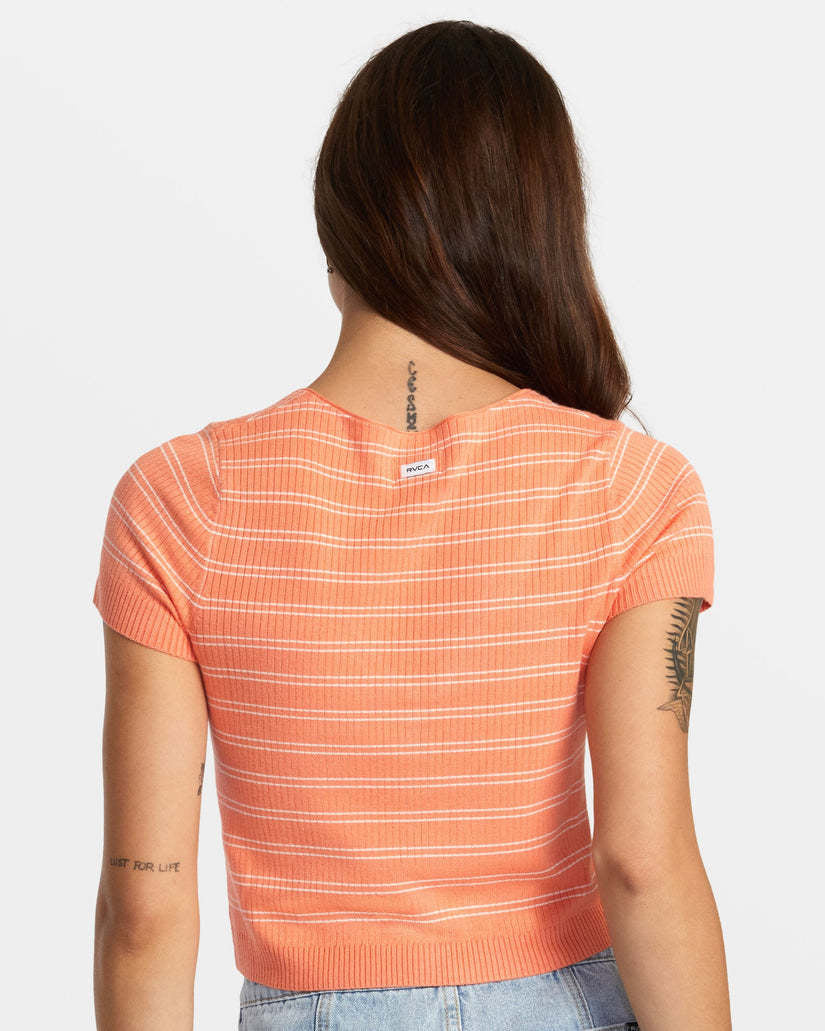 RVCA Taylor Sweater Top (Womens) | Fusion Coral