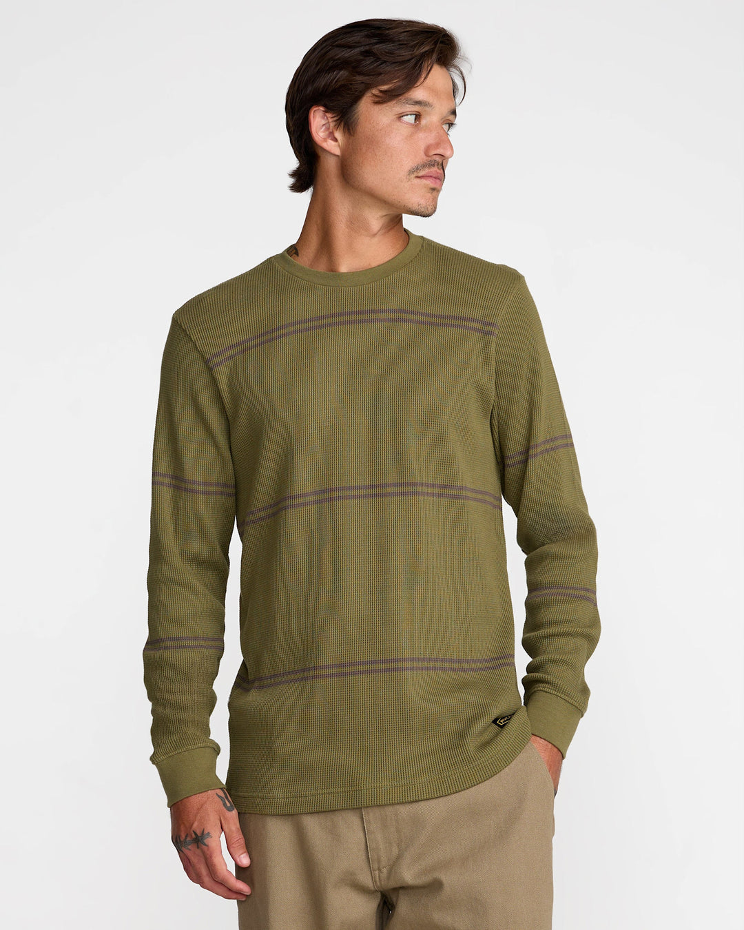 RVCA Dayshift Thermal Stripe Long Sleeve (Men&