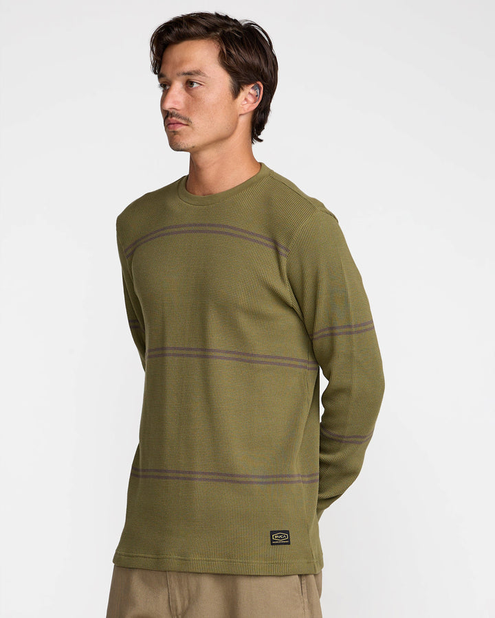 RVCA Dayshift Thermal Stripe Long Sleeve (Men&