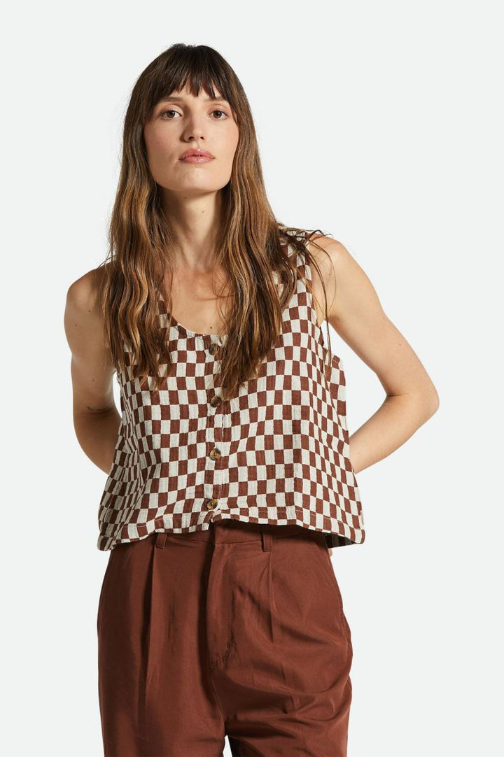 Brixton Mykonos Small Check Tank (Women&