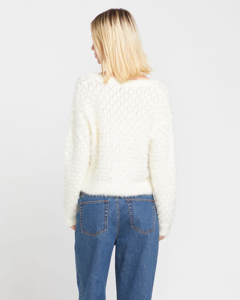 Volcom Mesa Cove Sweater (Womens) | Star White