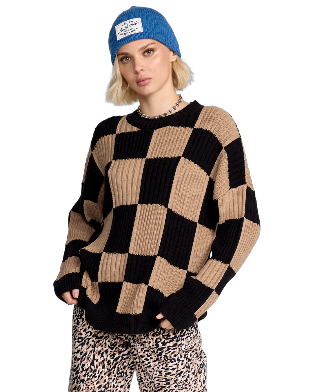 Volcom Tripnotic Sweater (Womens) | Black Combo
