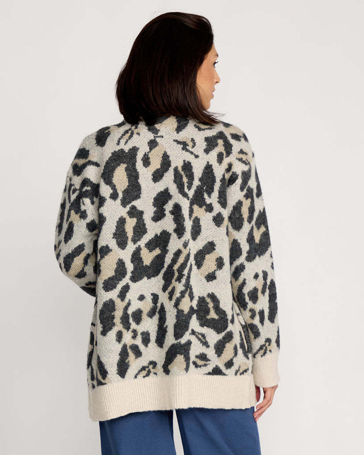 Volcom Wylding Out Cardigan (Womens) | Animal Print