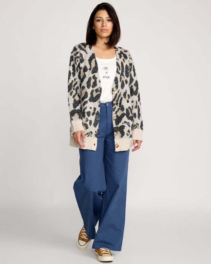Volcom Wylding Out Cardigan (Womens) | Animal Print