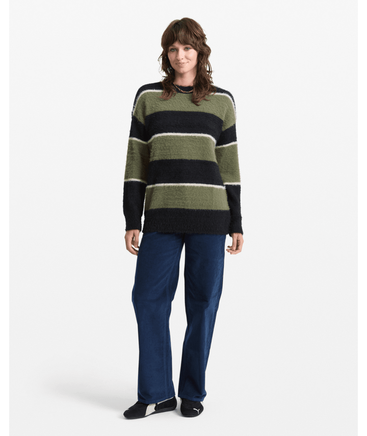 Volcom Sk8 Jam Sweater (Womens) | Moss Stone