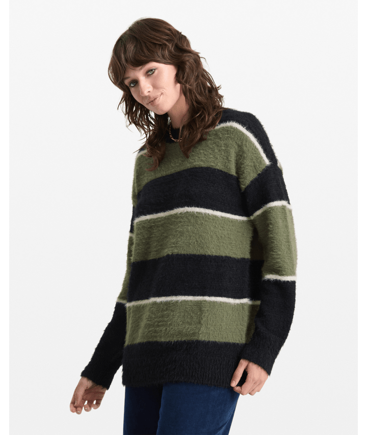 Volcom Sk8 Jam Sweater (Womens) | Moss Stone