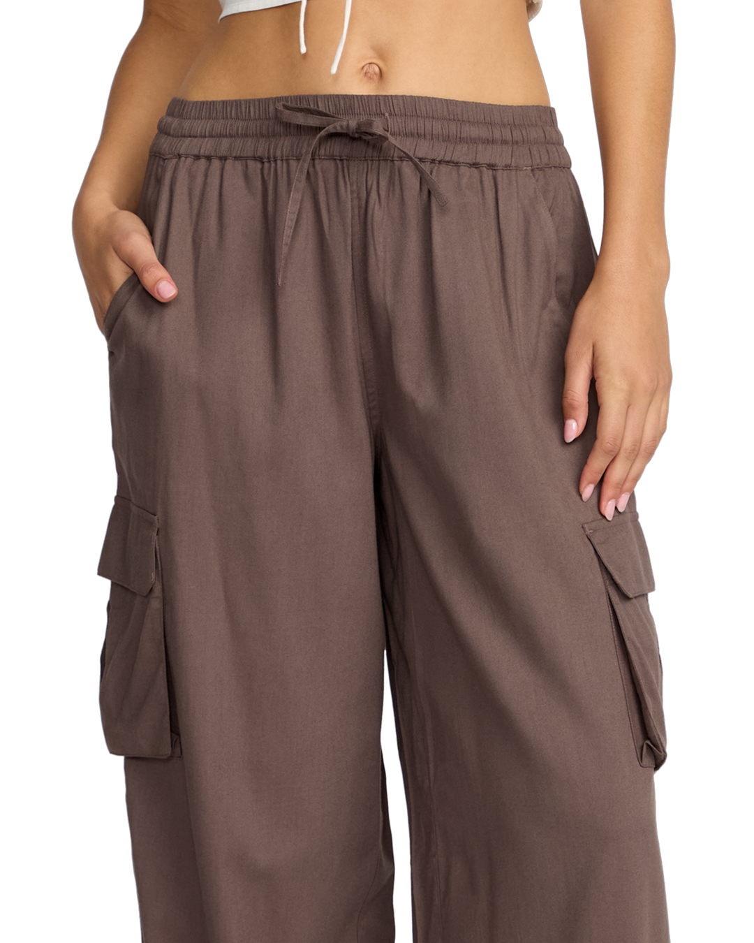 Volcom Lived In Beach Pant (Womens) | Black Plum