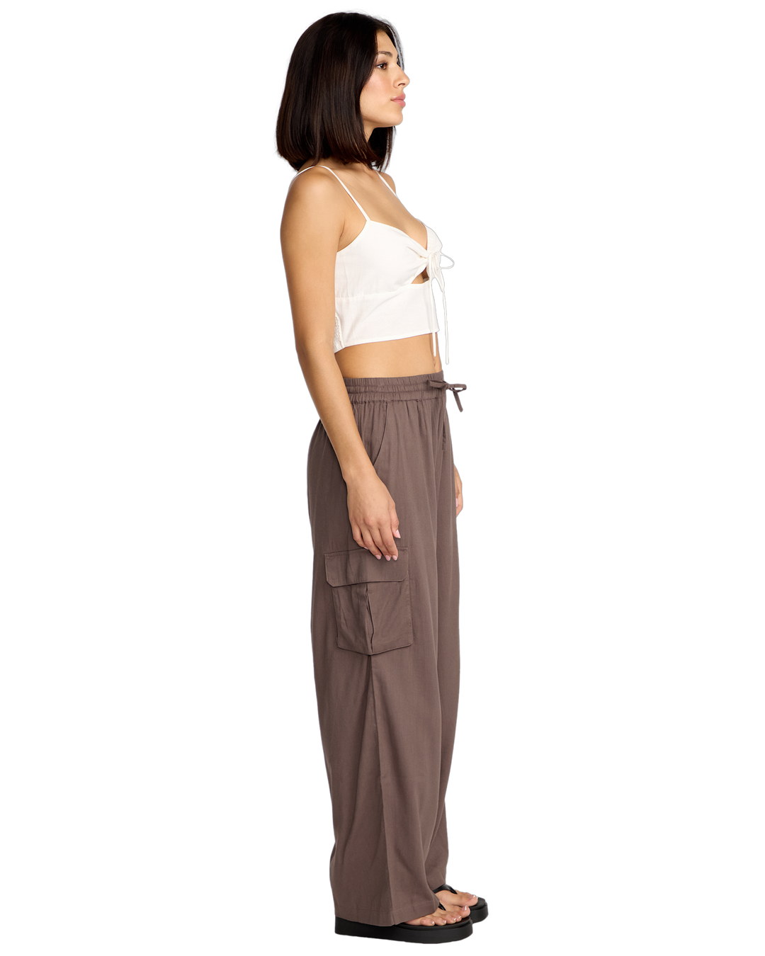 Volcom Lived In Beach Pant (Womens) | Black Plum