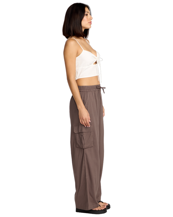 Volcom Lived In Beach Pant (Womens) | Black Plum