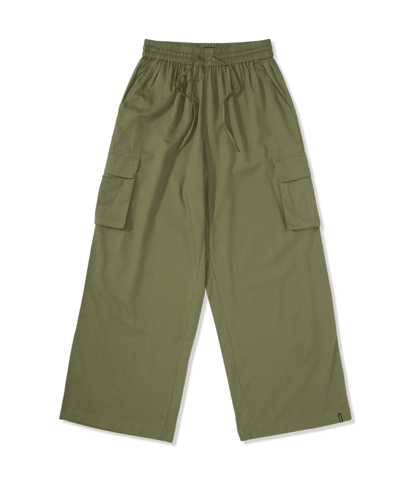 Volcom Lived In Beach Pant (Womens) | Moss Stone