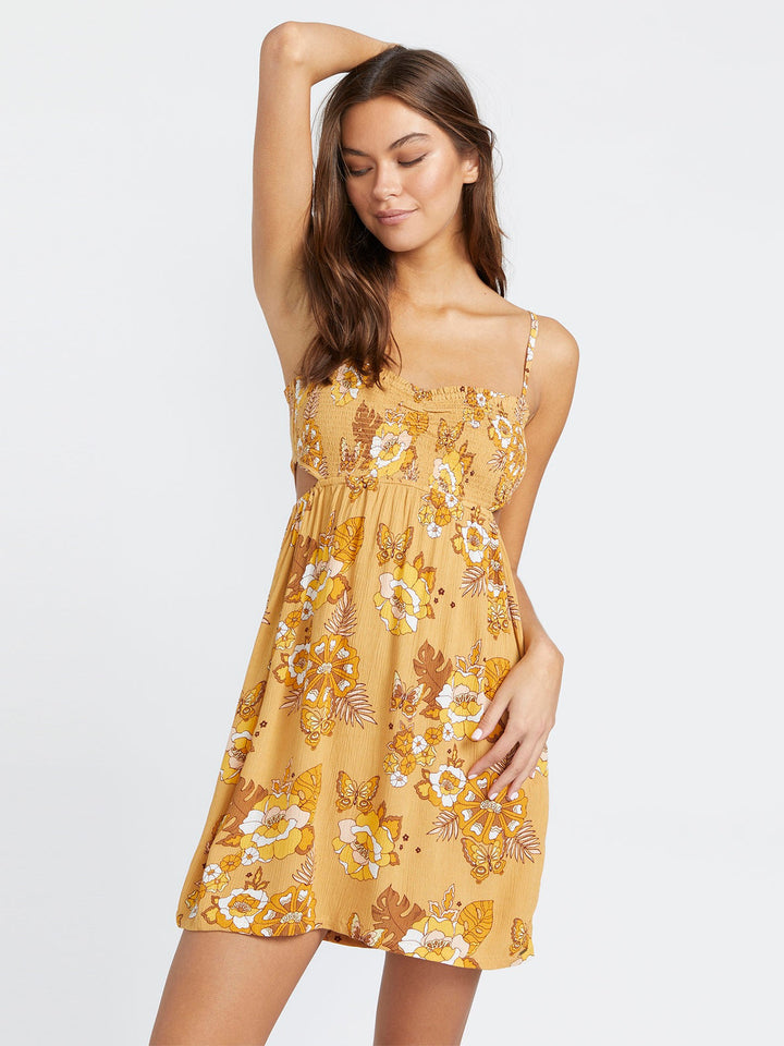 Volcom Sun Keep Dress (Womens) | Tropic Yellow