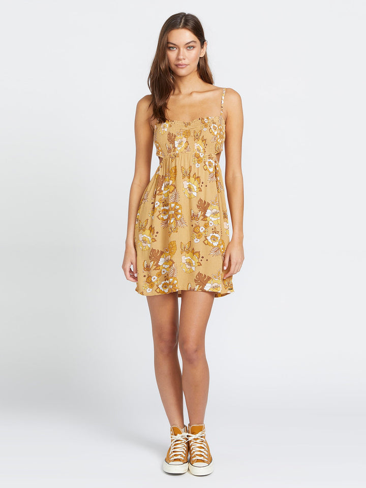 Volcom Sun Keep Dress (Womens) | Tropic Yellow