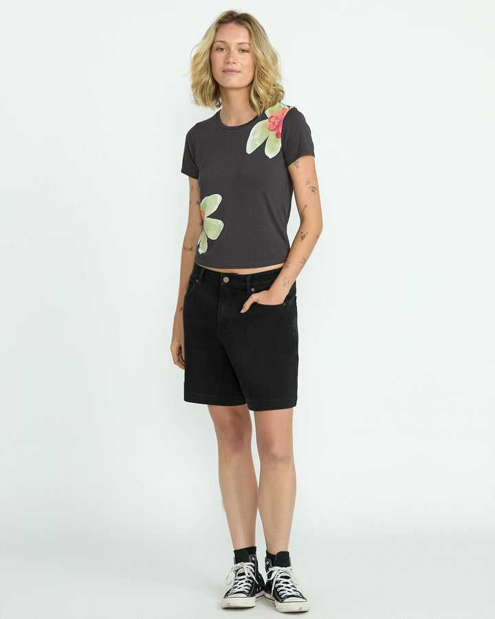 Volcom Strait Up Long Short (Womens) | Black Out
