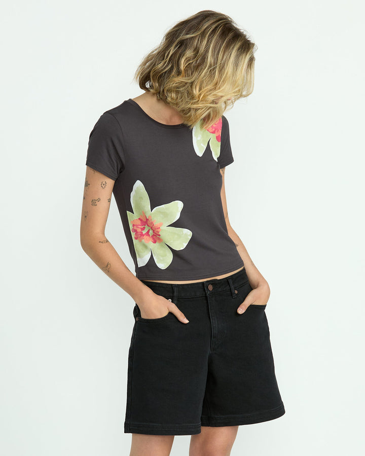 Volcom Strait Up Long Short (Womens) | Black Out