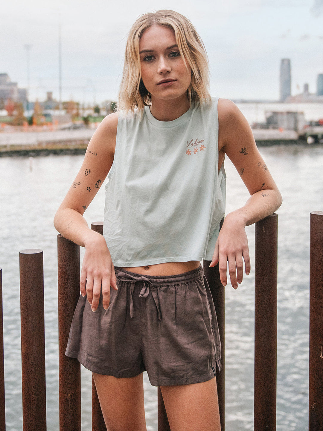 Volcom Stone Hour Crop Tank (Women&
