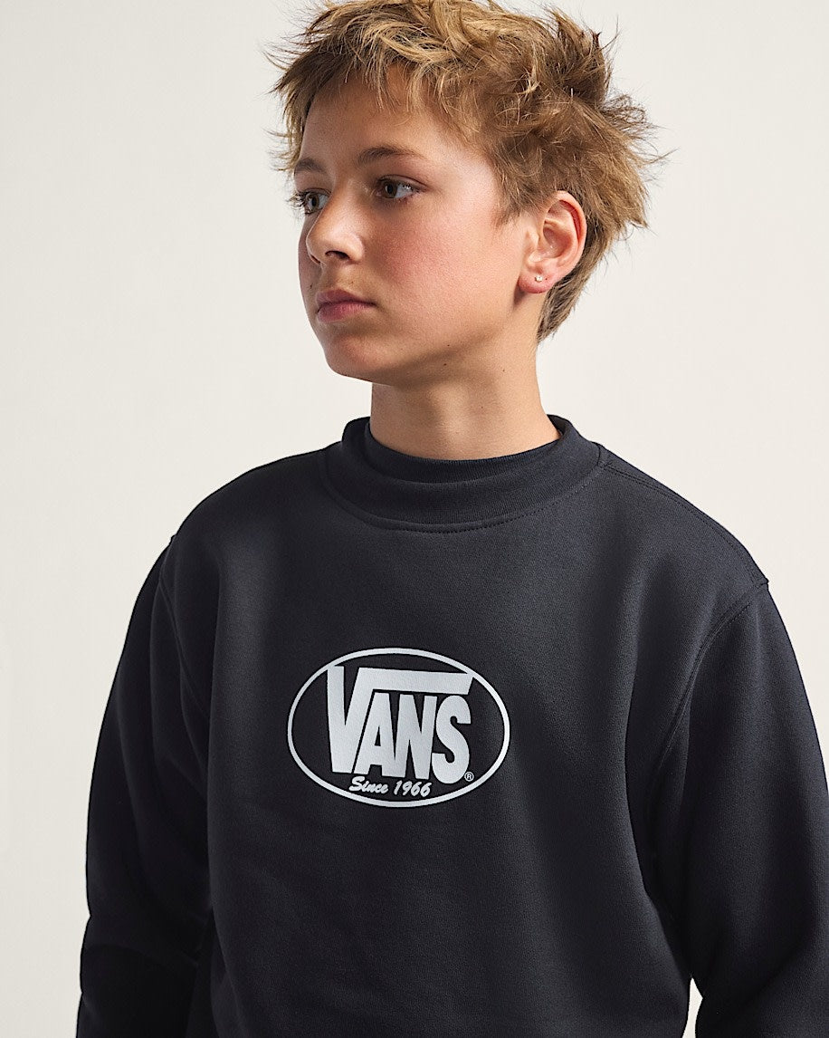 Vans Classic Oval Crew (Youth) | Black