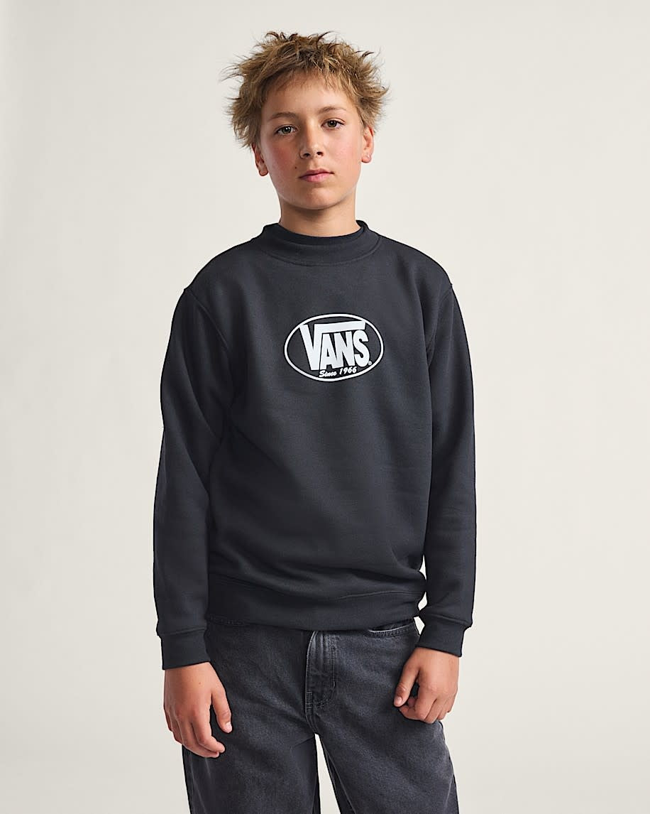 Vans Classic Oval Crew (Youth) | Black