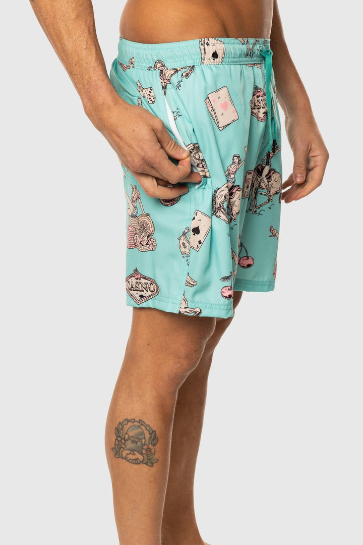 TEAMLTD Swim Short (Mens) | Teal Cowboy Casino