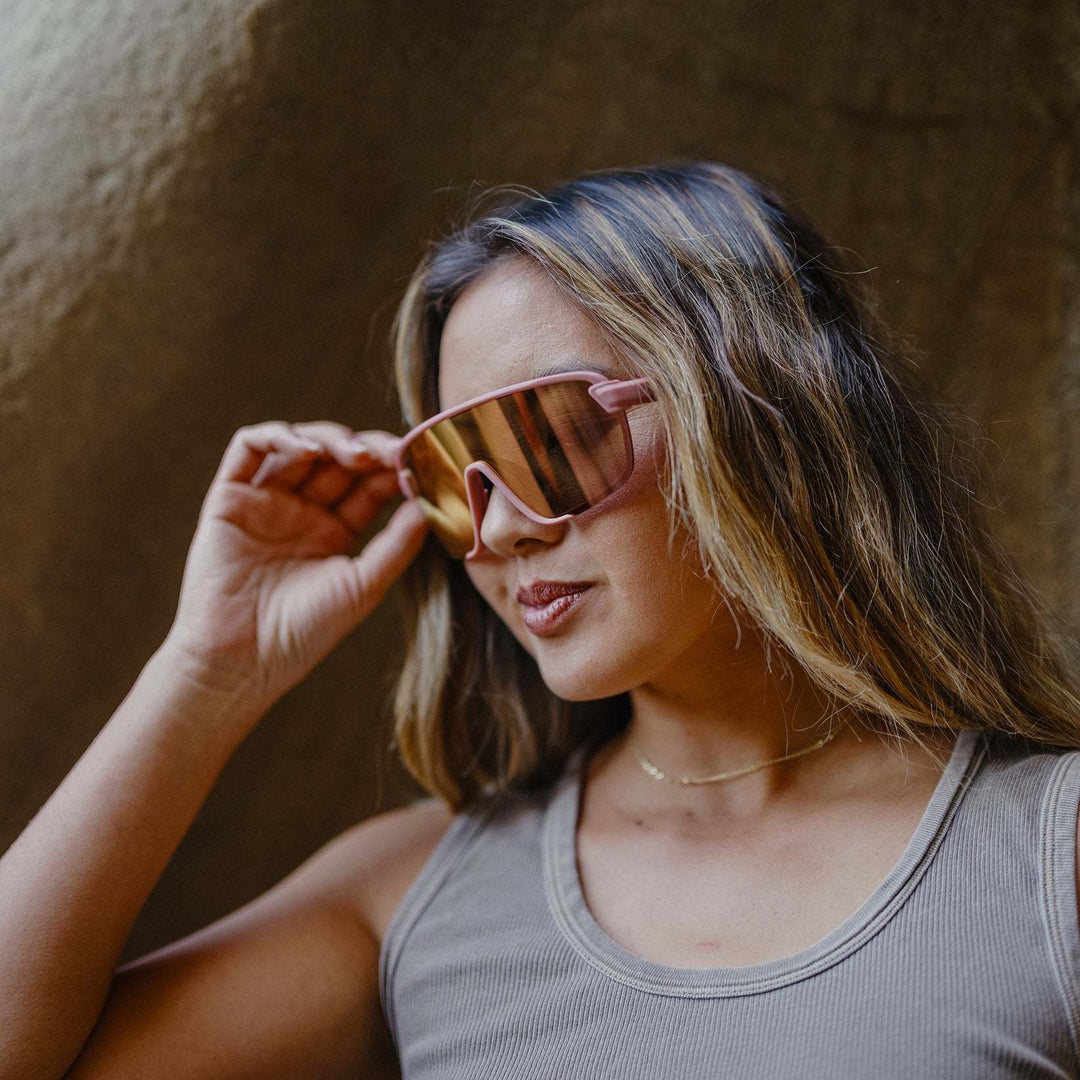 Smith Bobcat Matte Chalk Rose | ChromaPop Rose Gold Mirror