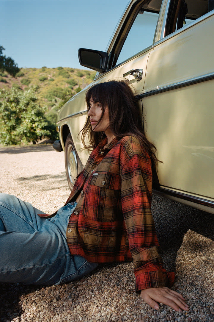 Brixton Womens Bowery L/S Flannel | Washed Copper/Barn Red
