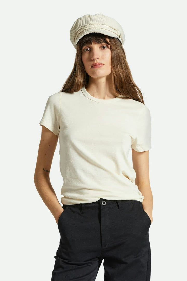 Brixton Carefree Organic Gd Slim Crew Tee (Women&