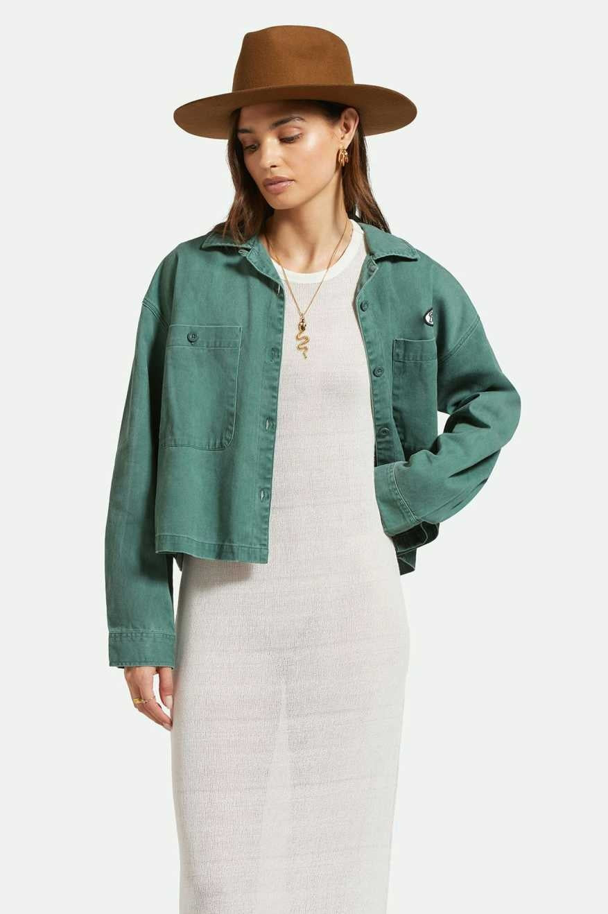 Brixton Utopia Overshirt (Womens) | Garden Topiary