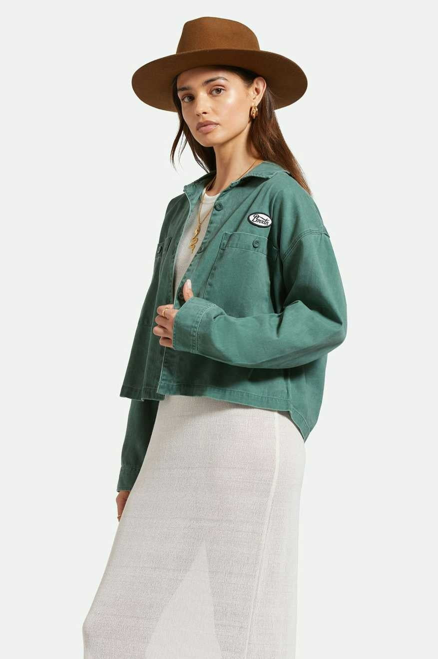 Brixton Utopia Overshirt (Womens) | Garden Topiary