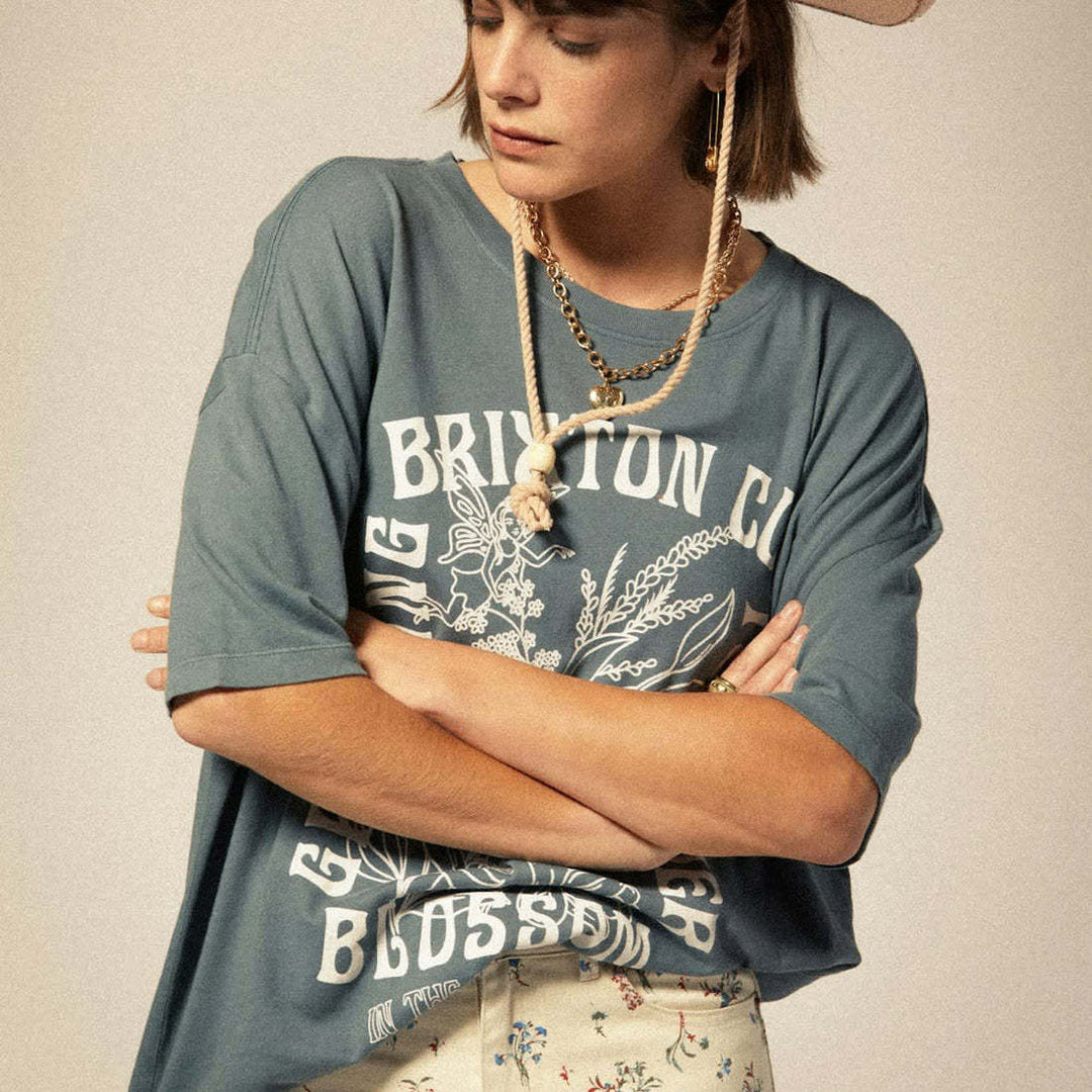 Brixton Bloom Oversized Boyfriend Tee (Women&