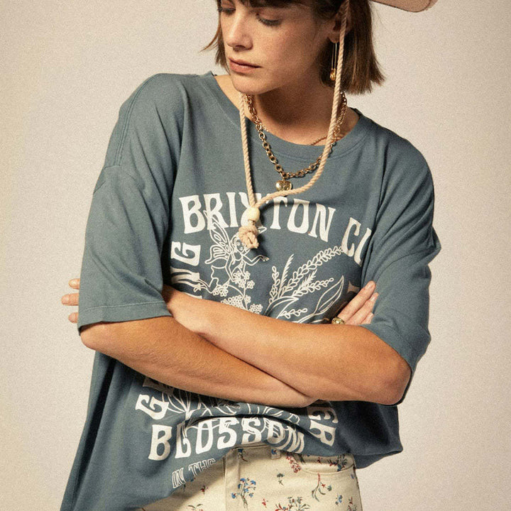 Brixton Bloom Oversized Boyfriend Tee (Women&
